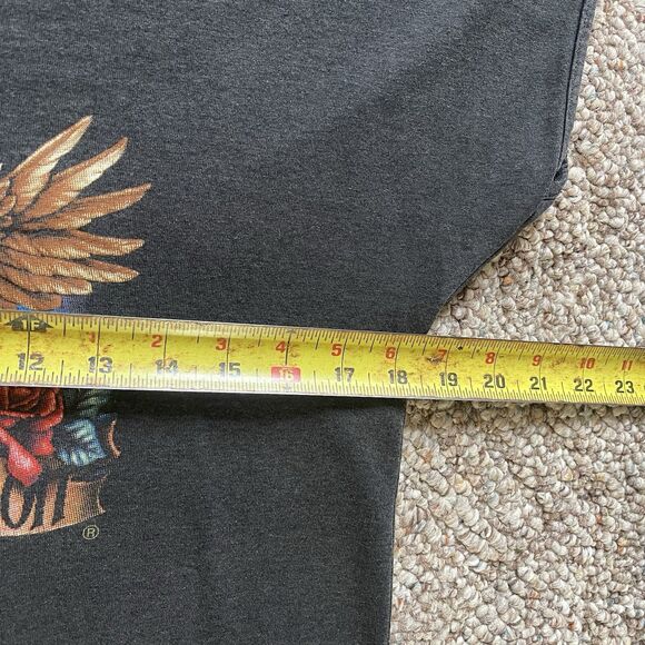Vintage 1987 3D Emblem Harley Davidson Eagle Rose Shirt USA Womens Size Medium - Picture 10 of 12